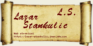Lazar Stankulić vizit kartica